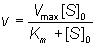 v =Vmax[S]0/(Km+[S]0)