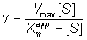 v = Vmax[S]/(Kmapp + [S])