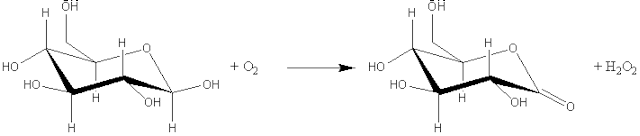 beta-D-glucose + oxygen  --> D-glucono-1,5-lactone + hydrogen peroxide