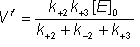 Vf = k+2k+3[E0]/( k+2 + k-2 + k+3)