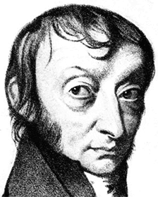 Amedeo Avogadro, a drawing by C. Sentier in 1856
