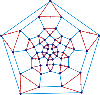 graph of the proposed water icosahedral cluster (H2O)280.