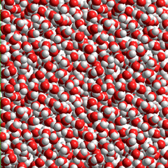 High density liquid, HDL with density 1 (top) and low density liquid