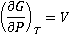 Change in Gibbs free energy with pressure  at constant temperature is the volume