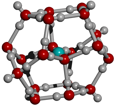 CO2 in an 18-molecule water dodecahedral cluster