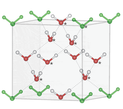 Cubic ice (ice Ic) structure