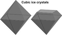 Cubic ice crystals
