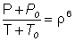 (P+P0)/(T+T0)=density^6