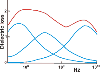 Dielectric loss spectrum for ribonuclease