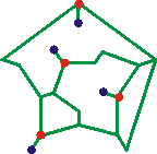 connectivity map for e-(H2O)16