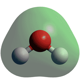 water molecule diagram electrons