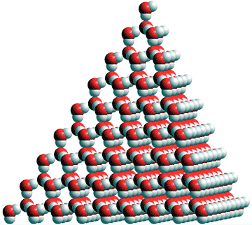 Cubic ice lattice, as a tetrahedron