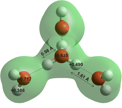 H3O+.3(H2O) hydtated oxonium ion