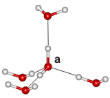 An H2O  ice molecule obeying the 'ice rules'