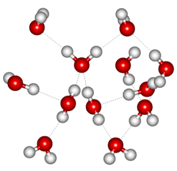 molecular structure of water and ice