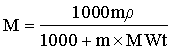 molarity=1000x molalityxdensity/(1000+molality x relative molecular mass)