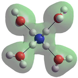 H3N+-H···H2OH2 hydrogen bond in the gas phase