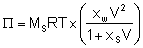 Pi=MsRTx(xwV^2/(1+xsV))