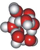 Dense water shown as 2 water tetramers