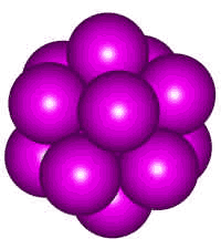 13-molecule cluster of argon