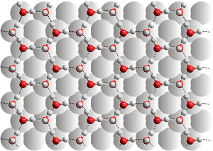 The 111 surface of Pt is six coordinated not allowing
fully hydrogen-bonding water in first layer