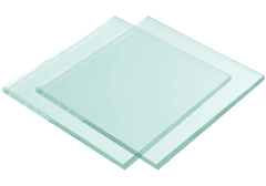 two wet glass sheets