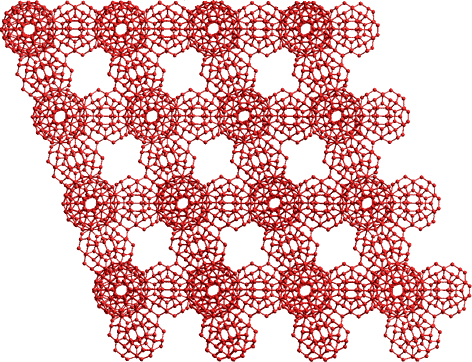 Matrix of (H2O)100 icosahedra