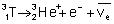 Tritium decays by beta and anti-neutrino decay to helium