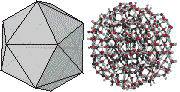 water cluster and geometric icosahedron