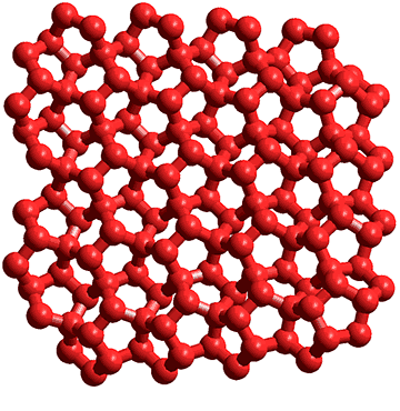 flat sheet made from (H2O)12 partial dodecahedra